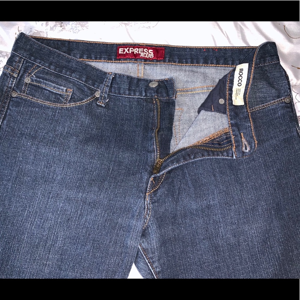 MENS EXPRESS ROCCO JEANS 36x34 Slim Straight Leg
